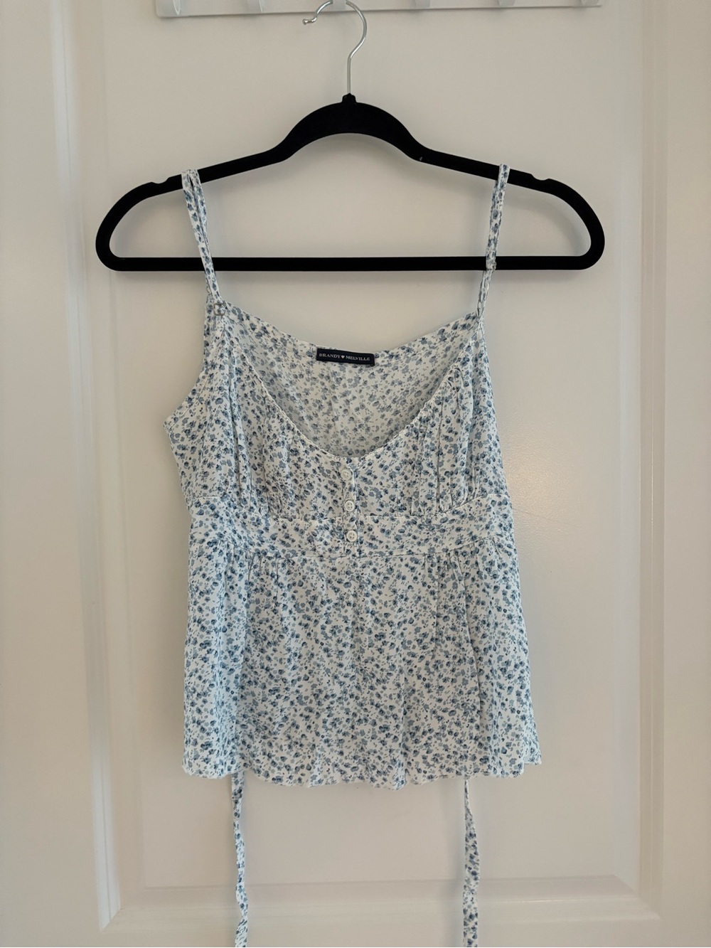 Brandy Melville Floral Tie-Back Cami Top